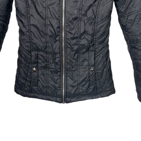 Guess Black Quilted Karaline Jacket XS Flawed - Picture 4 of 14
